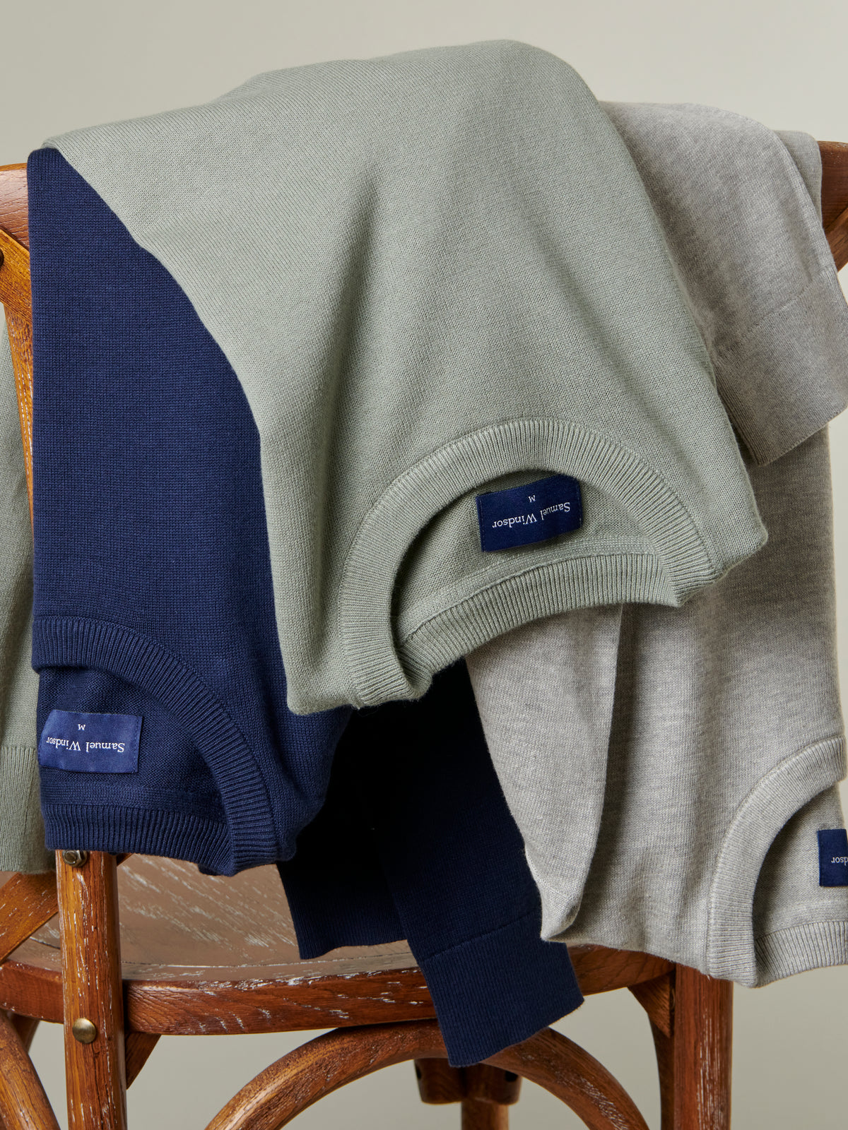 Crew Neck Jumper - Navy - Group Shot