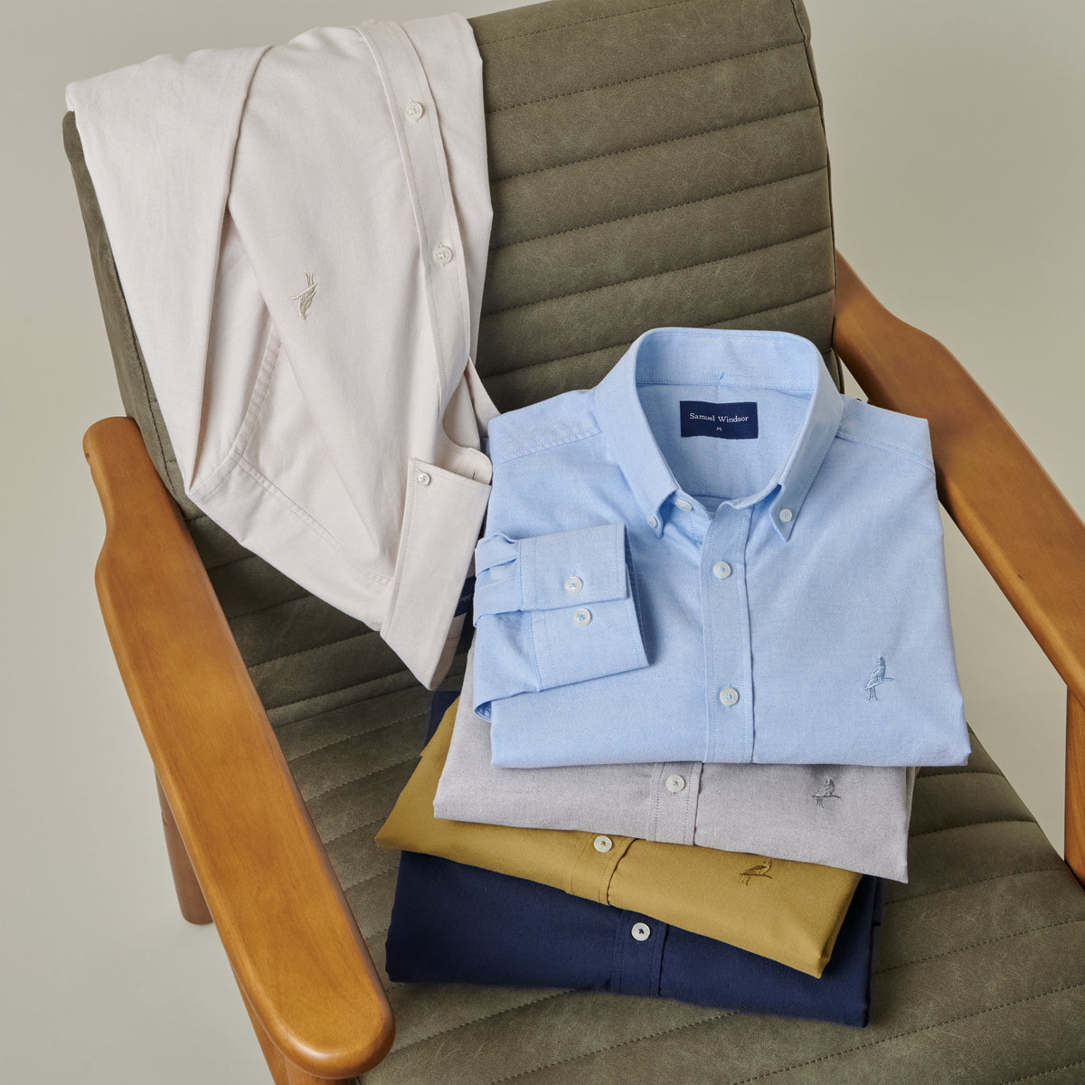 Oxford Shirt - Bark - Group Shot
