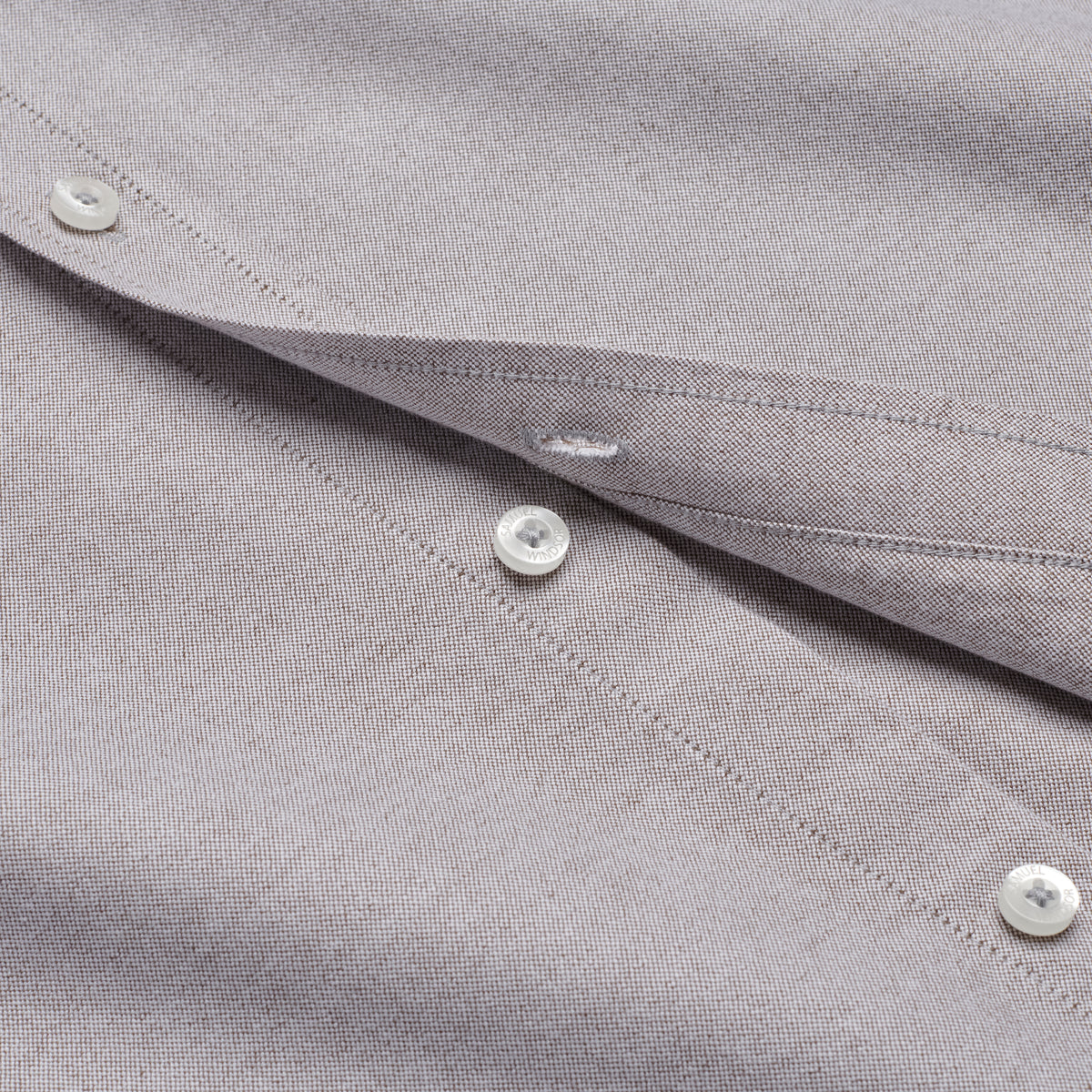Oxford Shirt - Bark - Buttons Detail