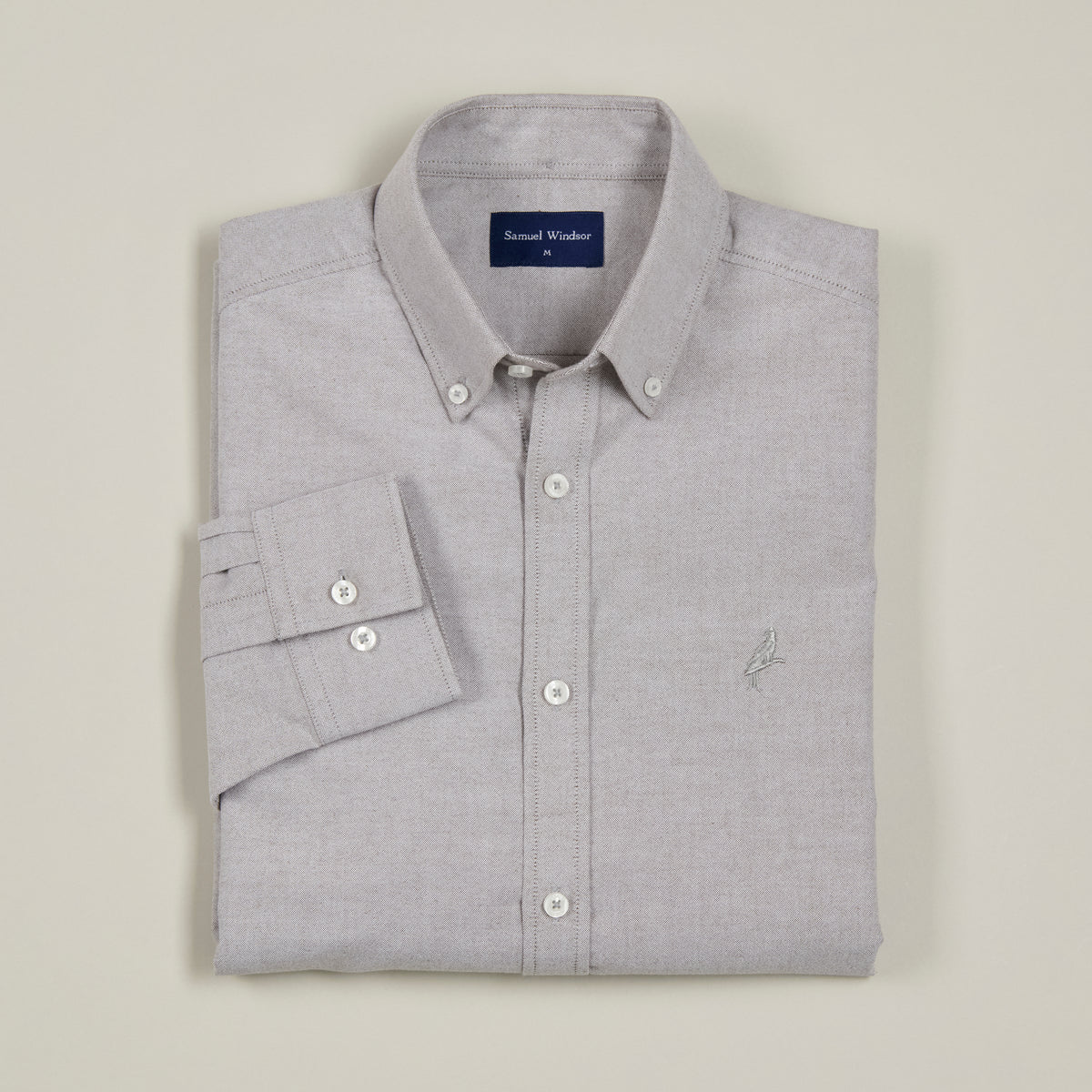 Oxford Shirt - Bark - Folded