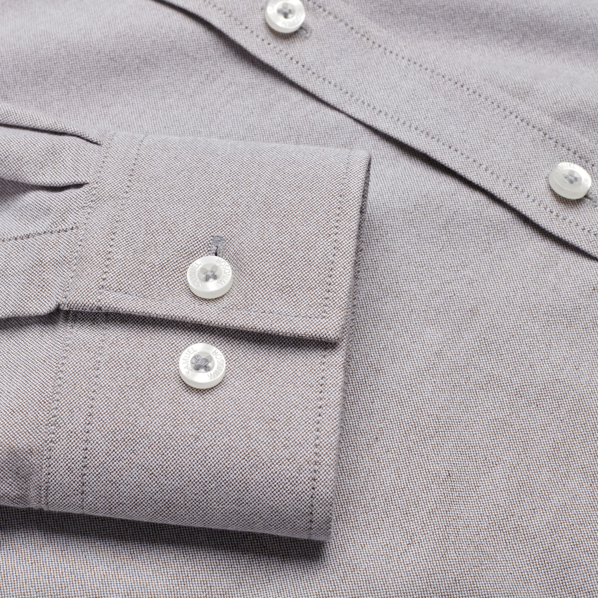 Oxford Shirt - Bark - Sleeve Detail