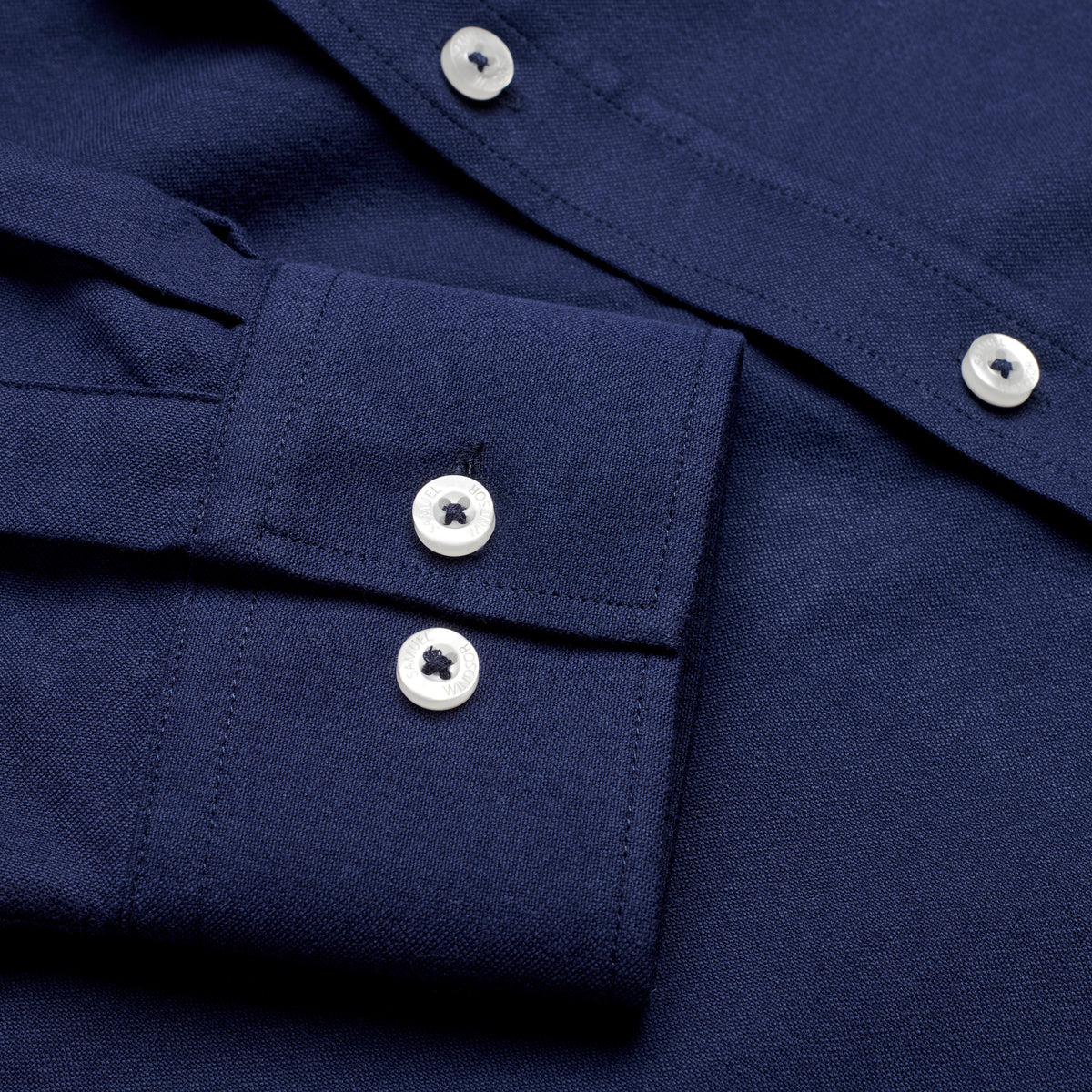 Oxford Shirt - Navy - Sleeve Detail