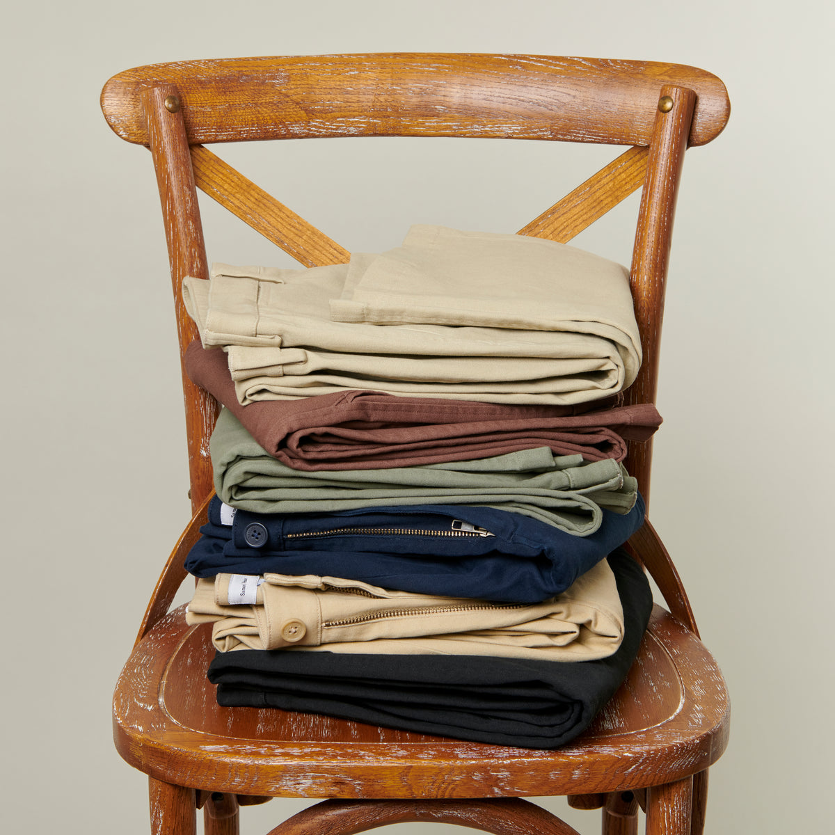 Flat Front Chino - Black - Group Shot