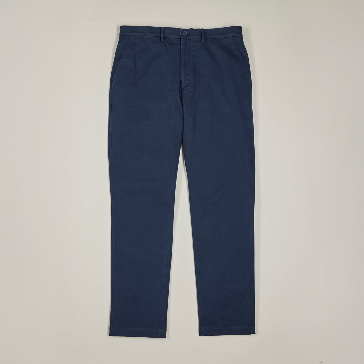 Flat Front Chino - Navy - Front