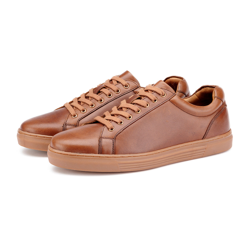 Leather Trainer - Brown