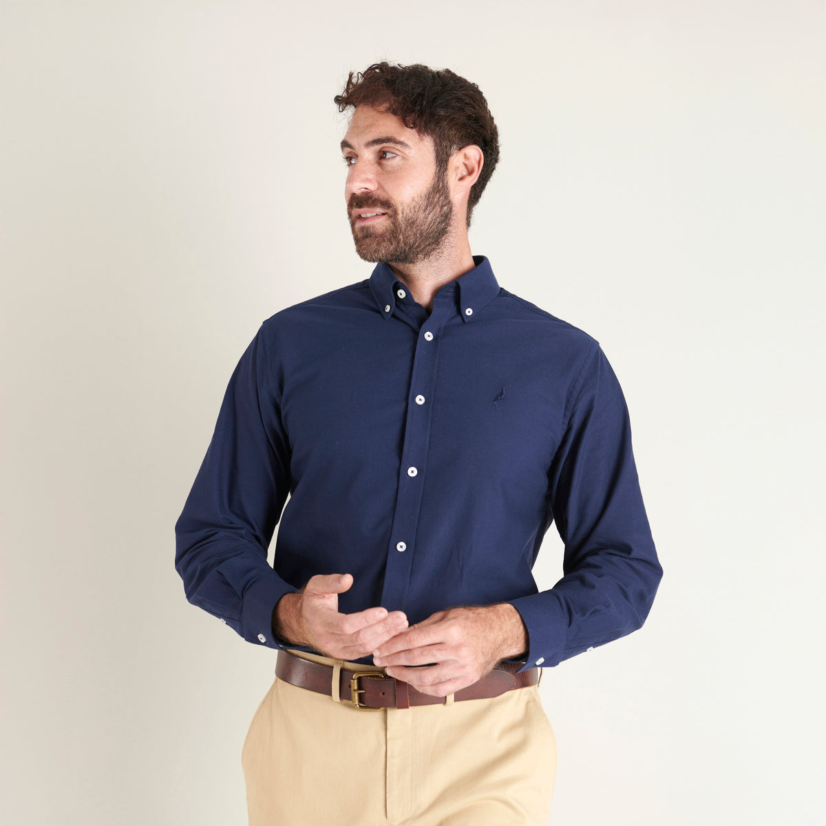 Oxford Shirt - Navy - Lifestyle Front