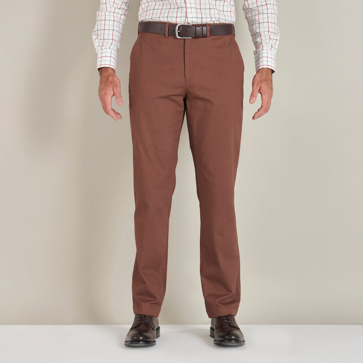 Flat Front Chino - Mocca - Lifestyle Front