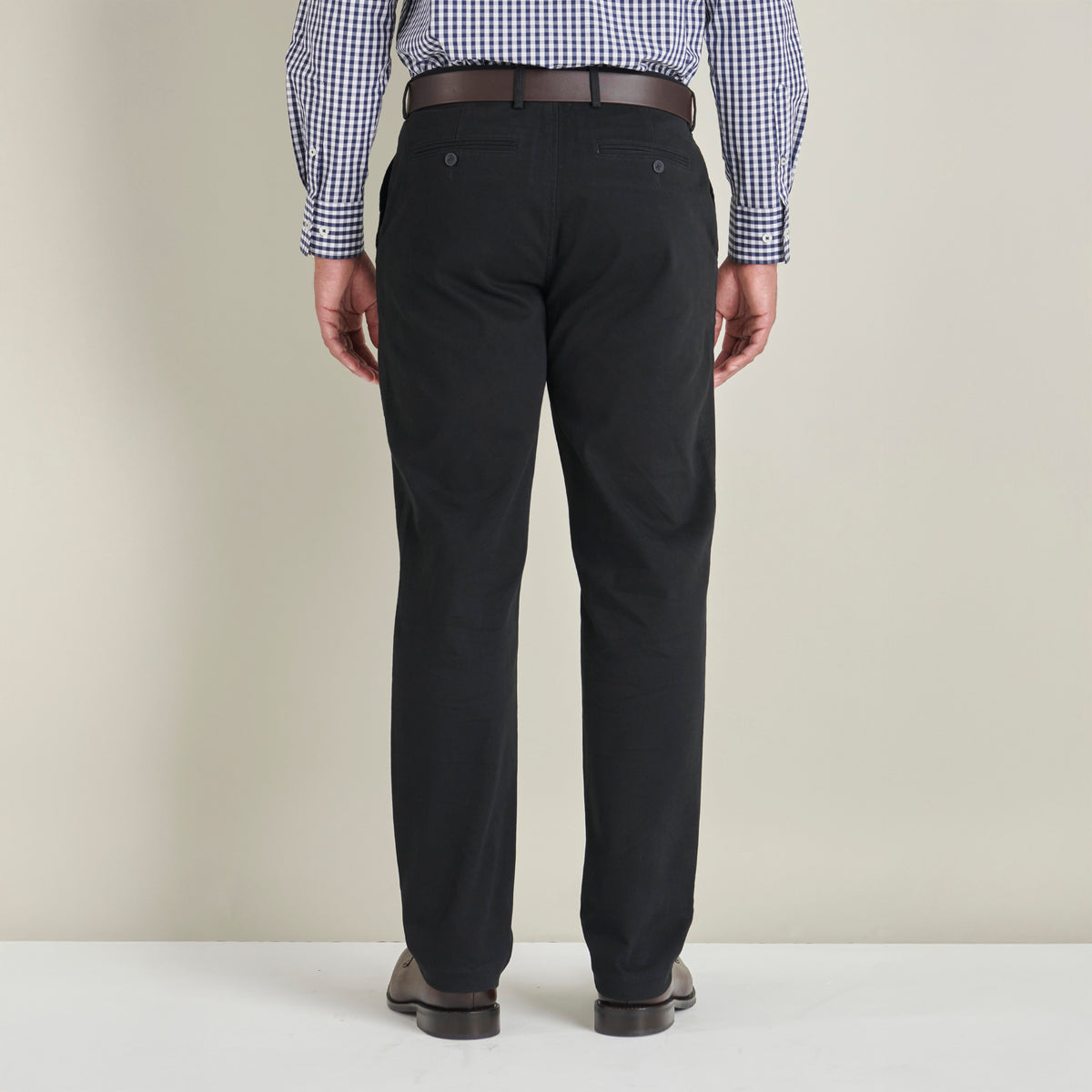 Flat Front Chino - Black - Lifestyle Front