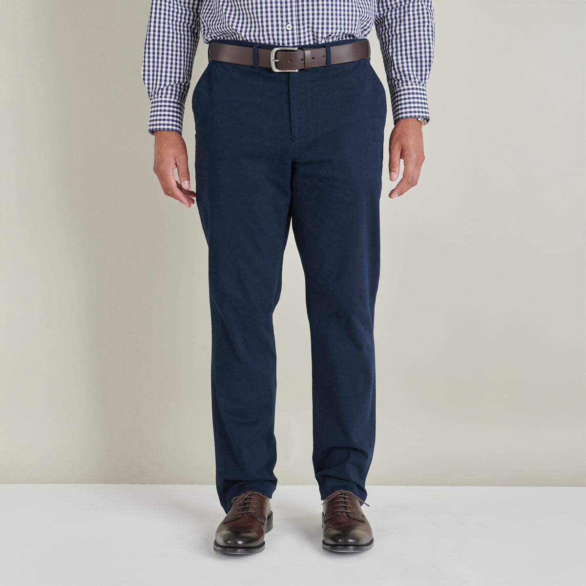 Flat Front Chino - Navy - Lifestyle Front