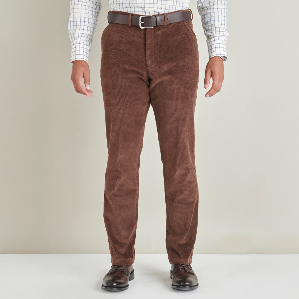 Corduroy Trousers - Dark Brown - Lifestyle Front