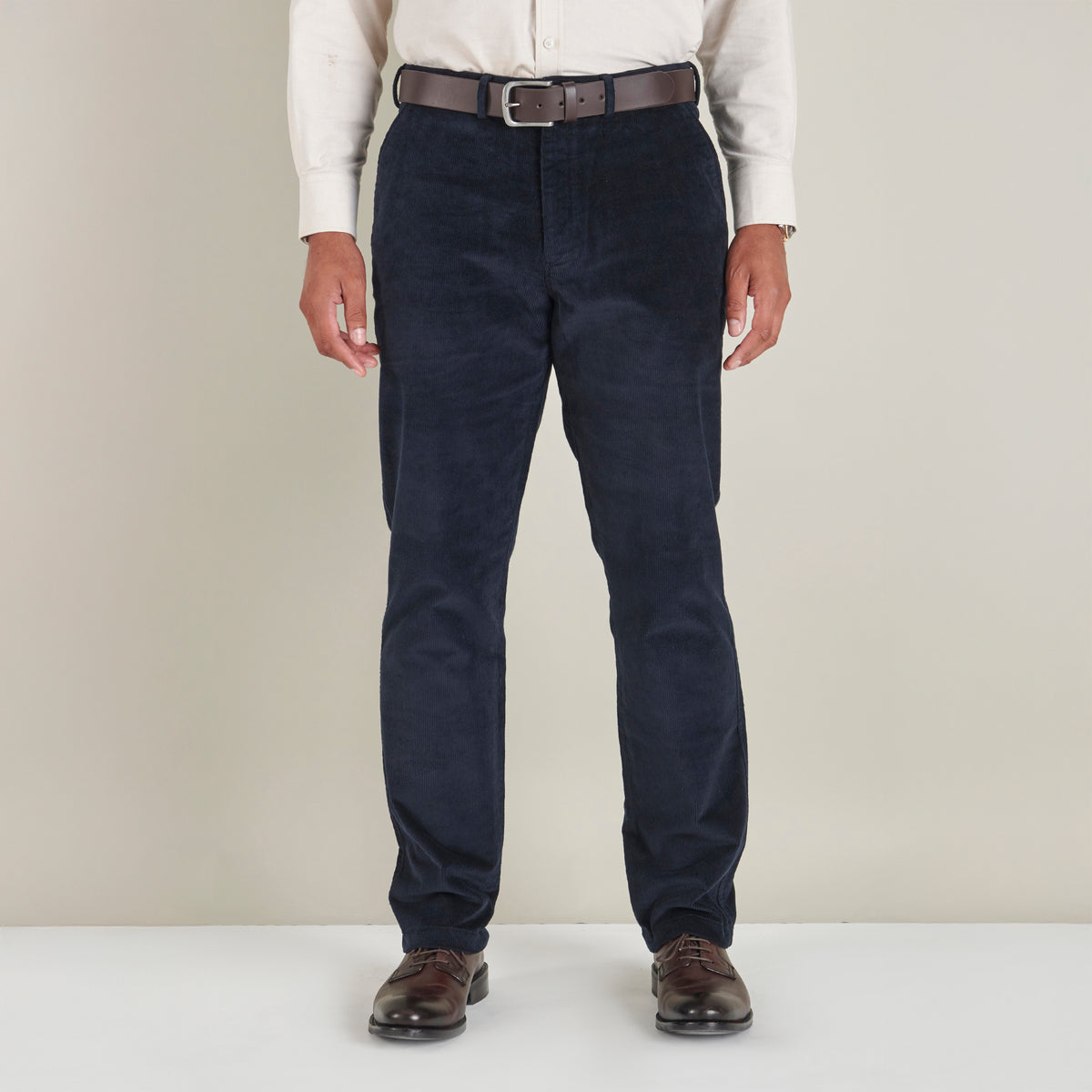 Corduroy Trousers - Navy - Lifestyle Front