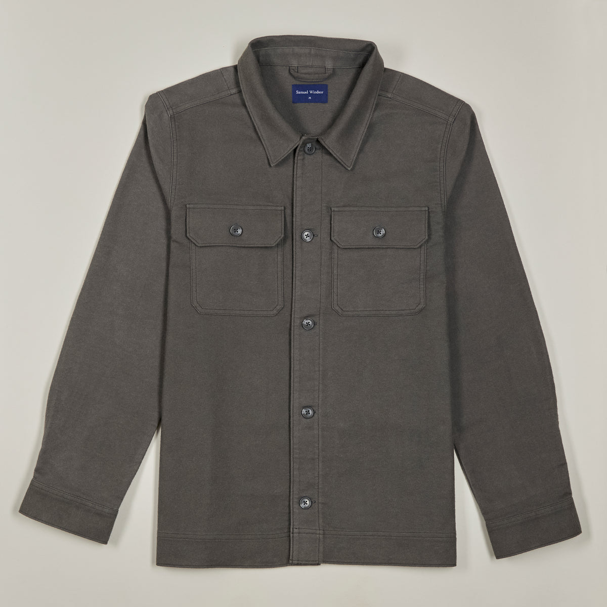 Moleskin Overshirt - Gunmetal - Front