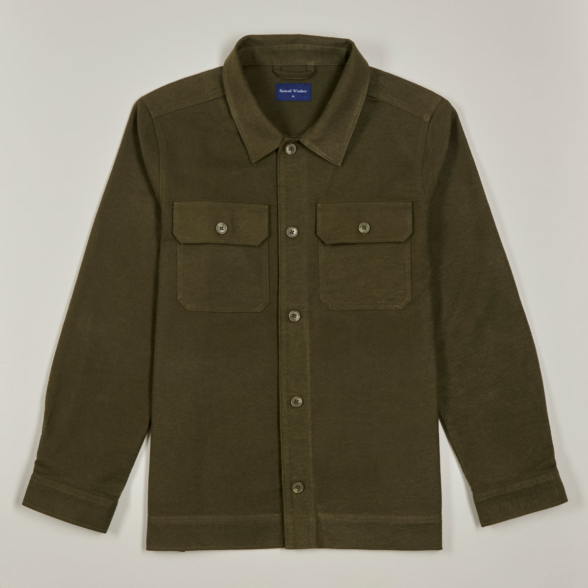 Moleskin Overshirt - Dark Olive - Front