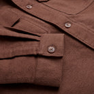Moleskin Overshirt - Dark Brown - Sleeve Detail