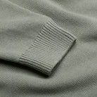 Quarter-Zip Knitted Jumper - Olive - Sleeve Detail