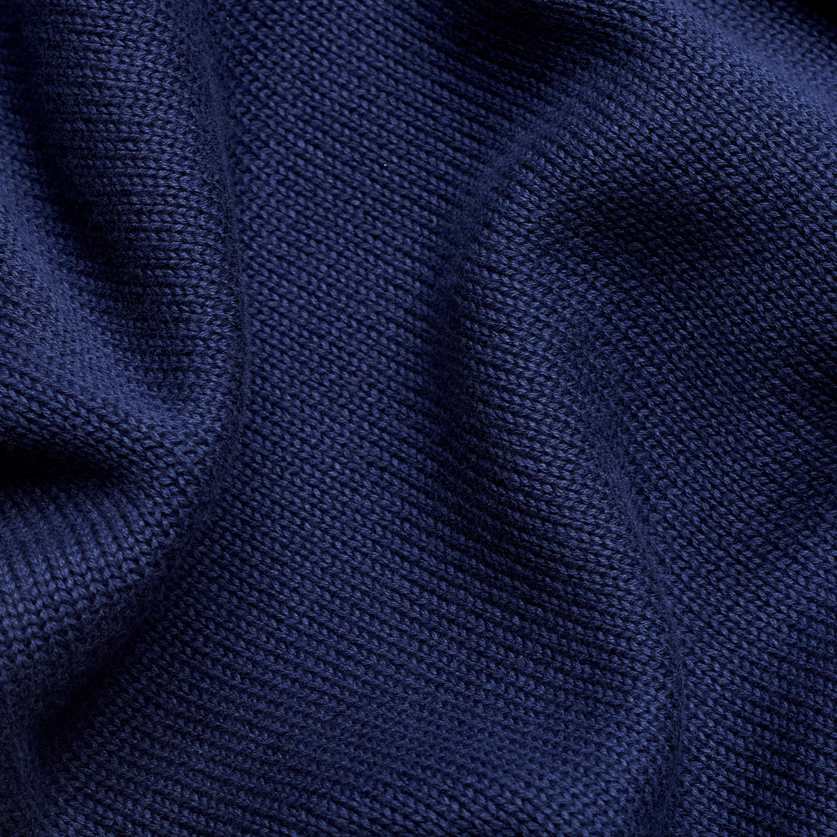 Knitted Cardigan - Navy - Fabric Detail