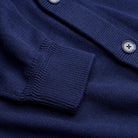 Knitted Cardigan - Navy - Sleeve Detail