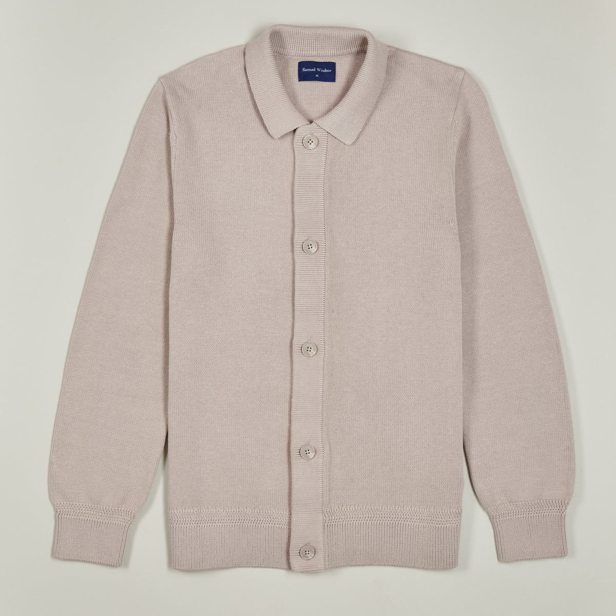 Knitted Cardigan - Taupe - Front