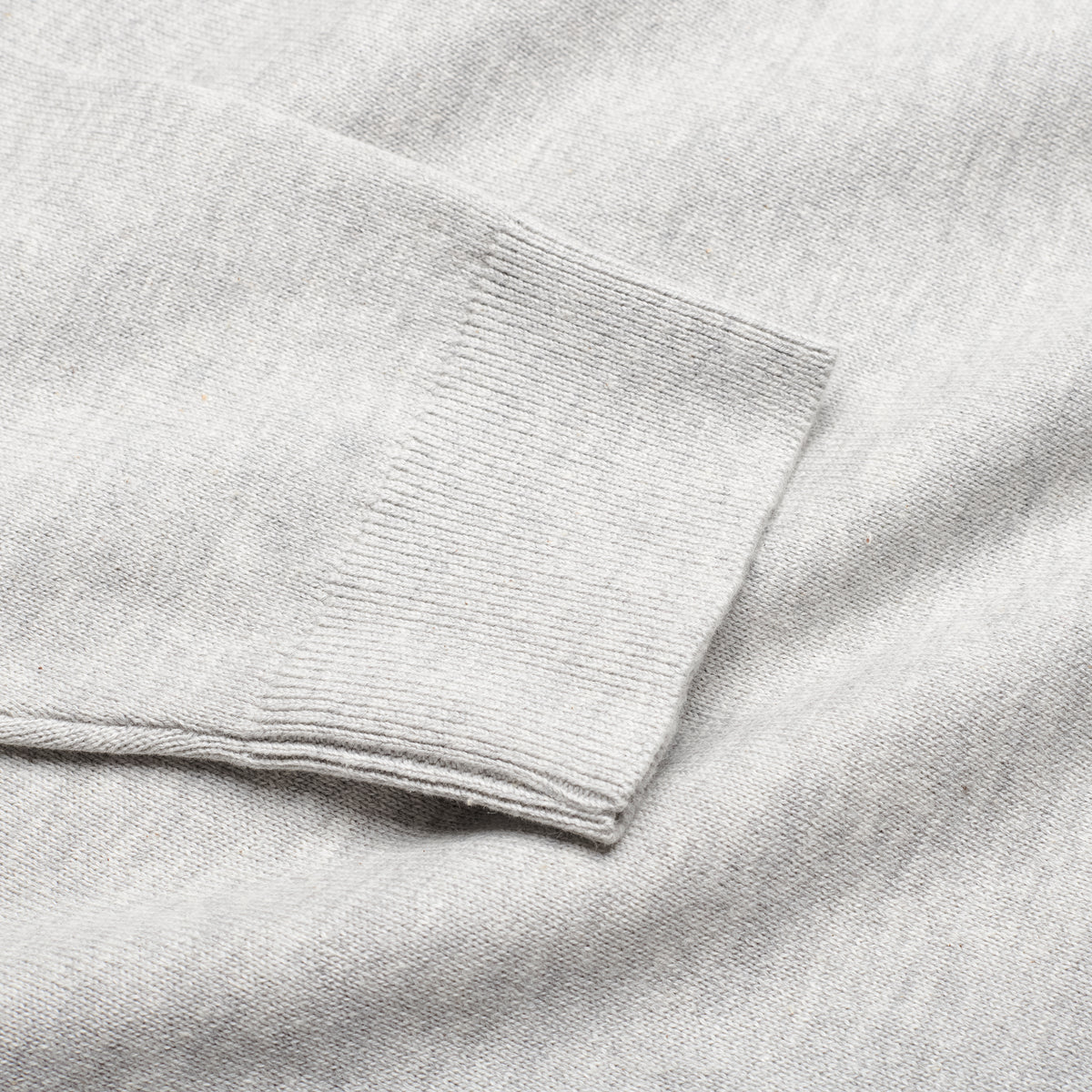 Crew Neck Jumper - Grey - Sleeve Detail