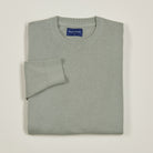 Crew Neck Jumper - Olive - Folded