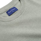 Crew Neck Jumper - Olive - Neckline Detail