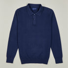 Knitted Polo - Navy - Front