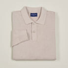 Knitted Polo - Taupe - Folded