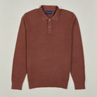 Knitted Polo - Chocolate - Front