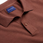 Knitted Polo - Chocolate - Neckline Detail