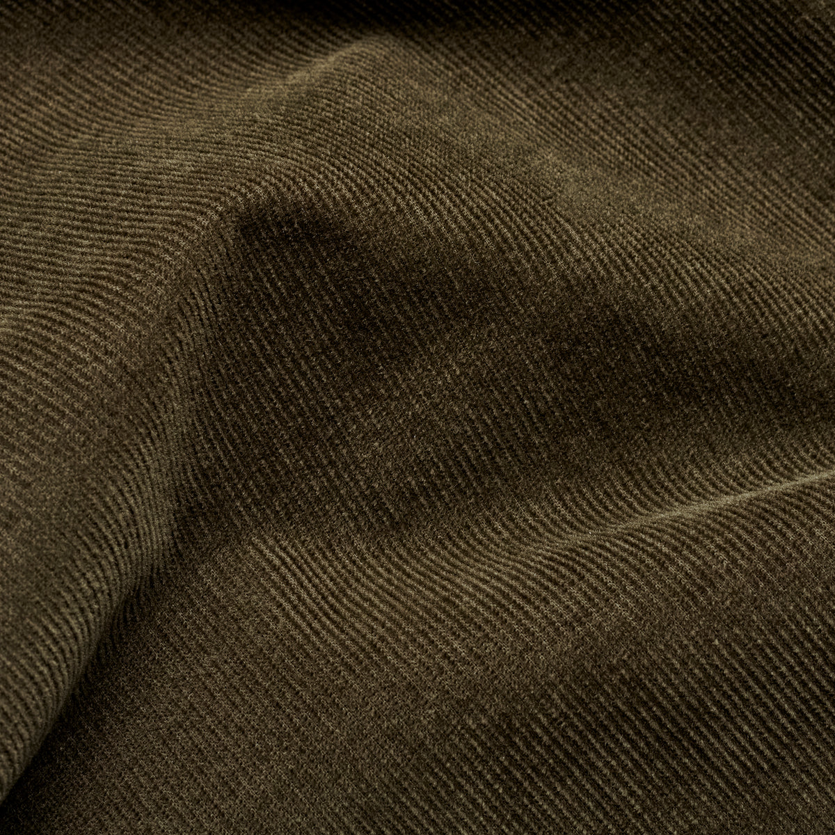 Corduroy Shirt - Dark Olive - Fabric Detail