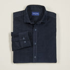 Corduroy Shirt - Navy - Folded