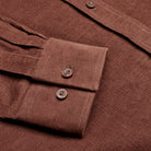 Corduroy Shirt - Dark Brown - Sleeve Detail