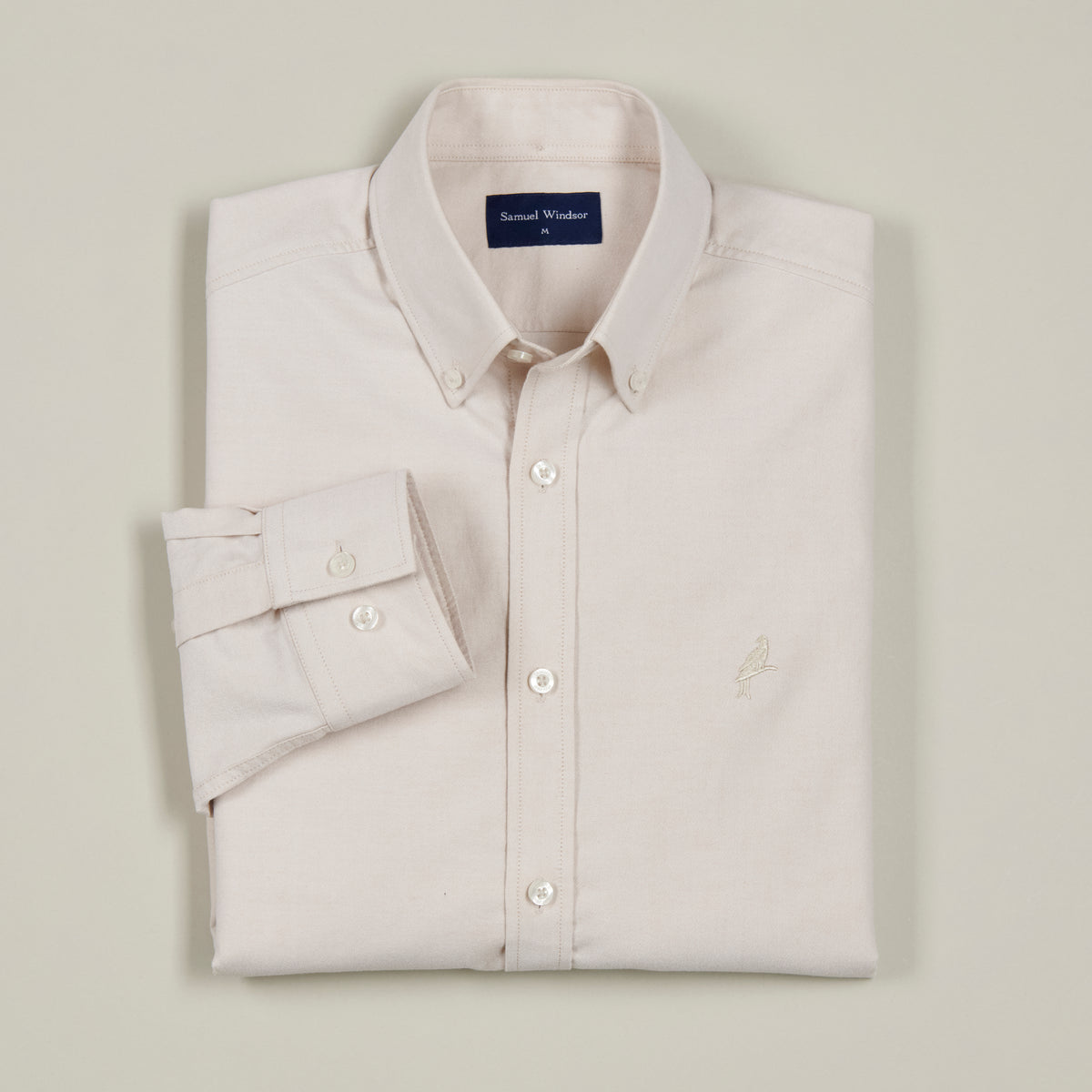 Oxford Shirt - Ecru - Folded