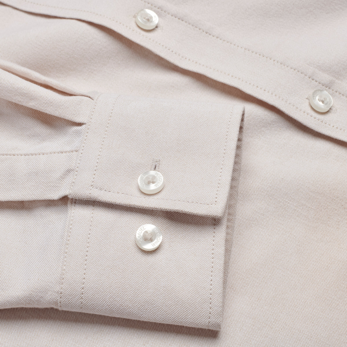 Oxford Shirt - Ecru - Sleeve Detail