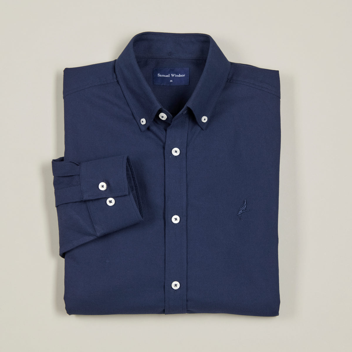 Oxford Shirt - Navy - Folded