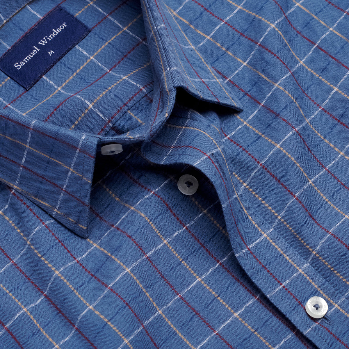 Tattersall Shirt - Langorse - Neckline Detail