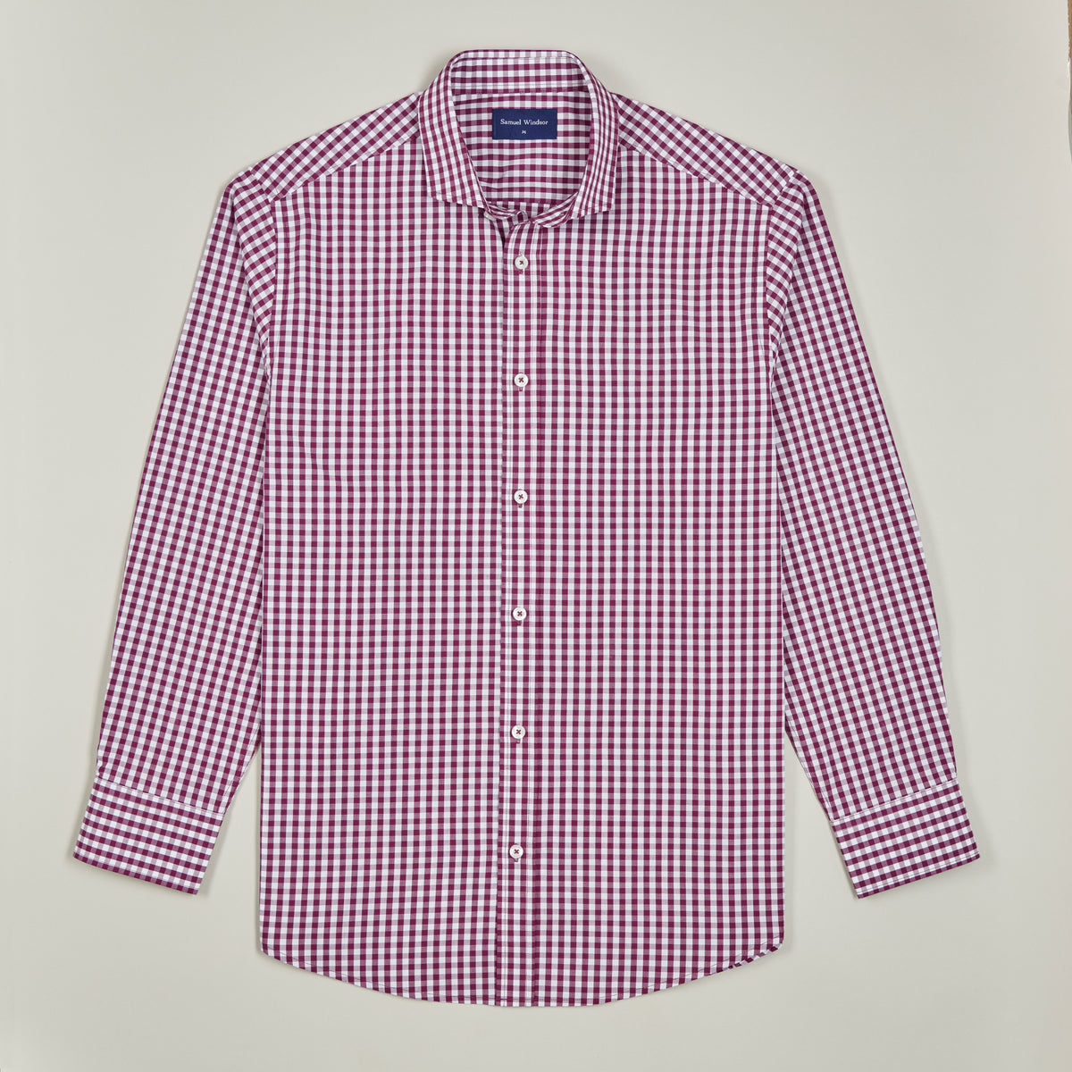 Poplin Shirt - Berry Check - Front
