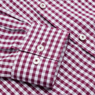 Poplin Shirt - Berry Check - Sleeve Detail