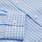Poplin Shirt - Sky Check - Sleeve Detail