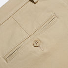 Flat Front Chino - Khaki - Pocket Detail