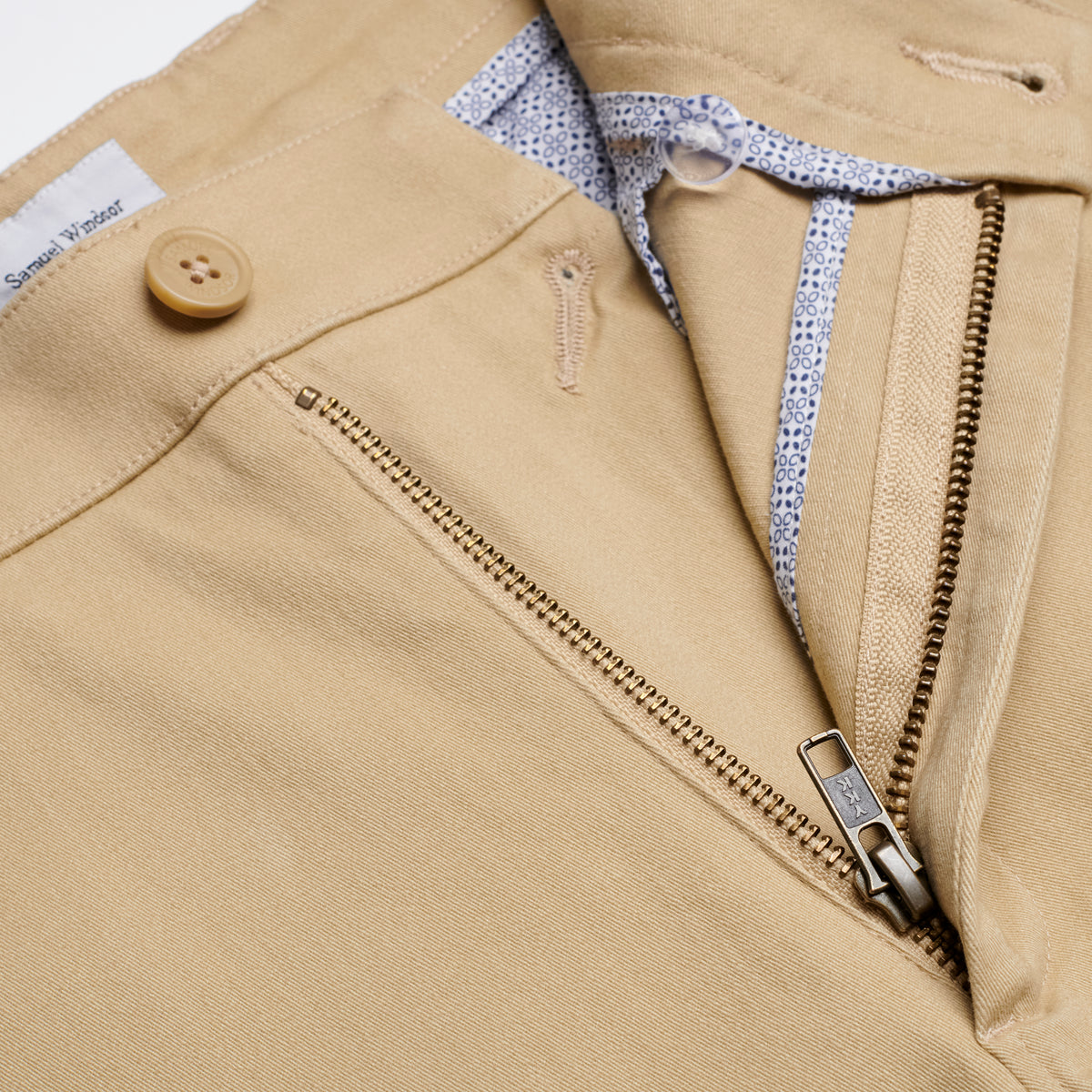 Slim Chino - Taupe - Zip Detail