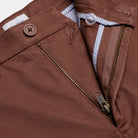 Slim Chino - Mocca - Zip Detail