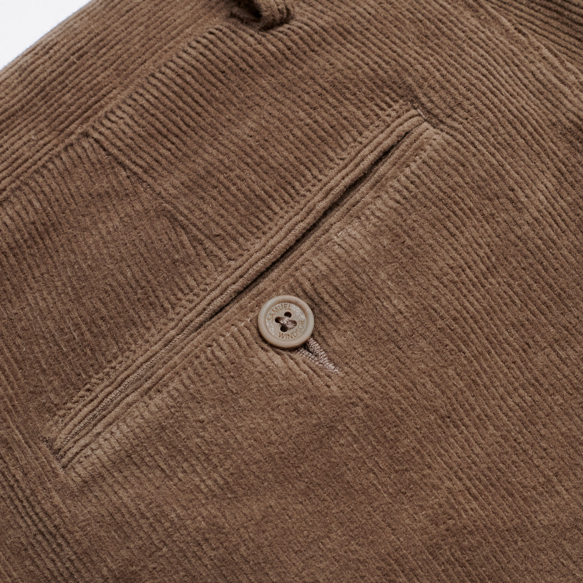 Corduroy Trousers - Taupe - Pocket Detail