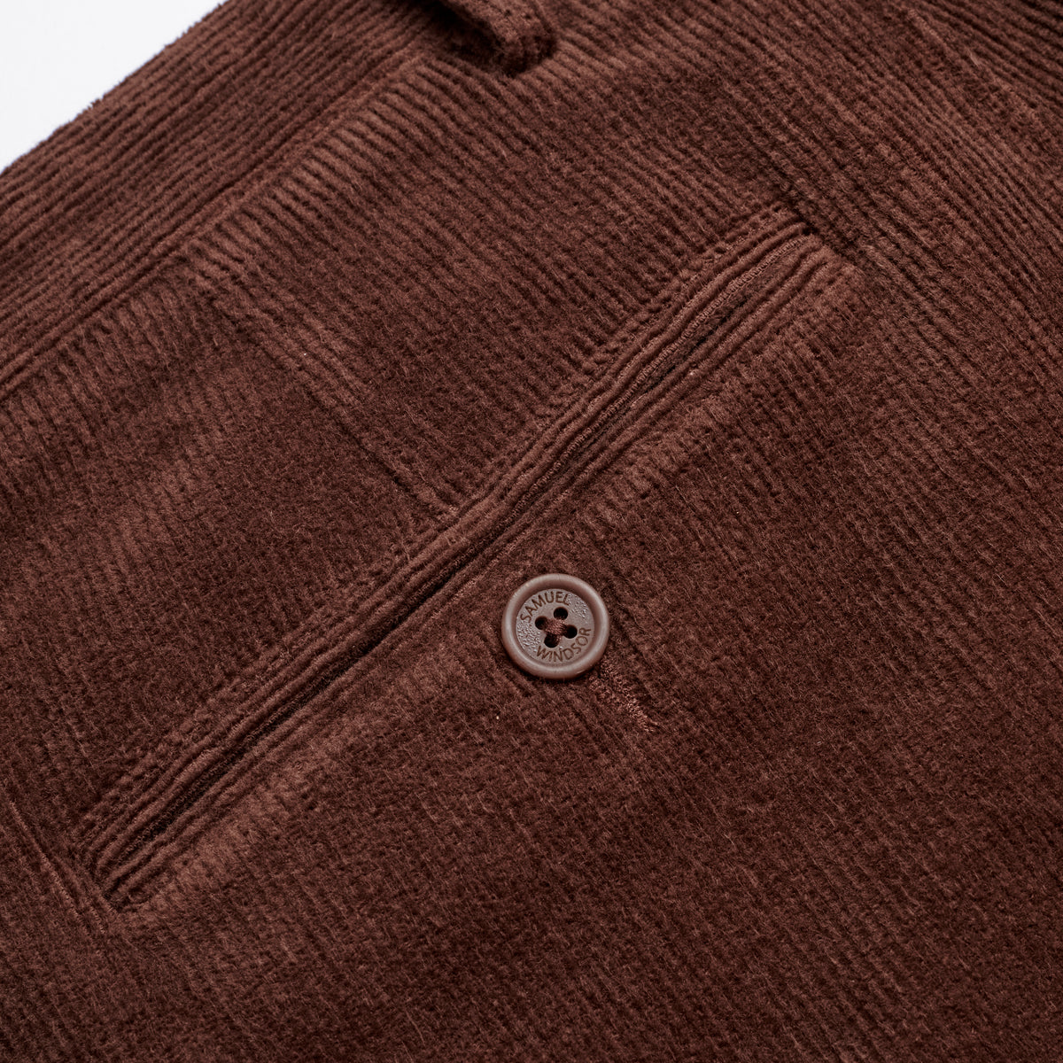 Corduroy Trousers - Dark Brown - Pocket Detail