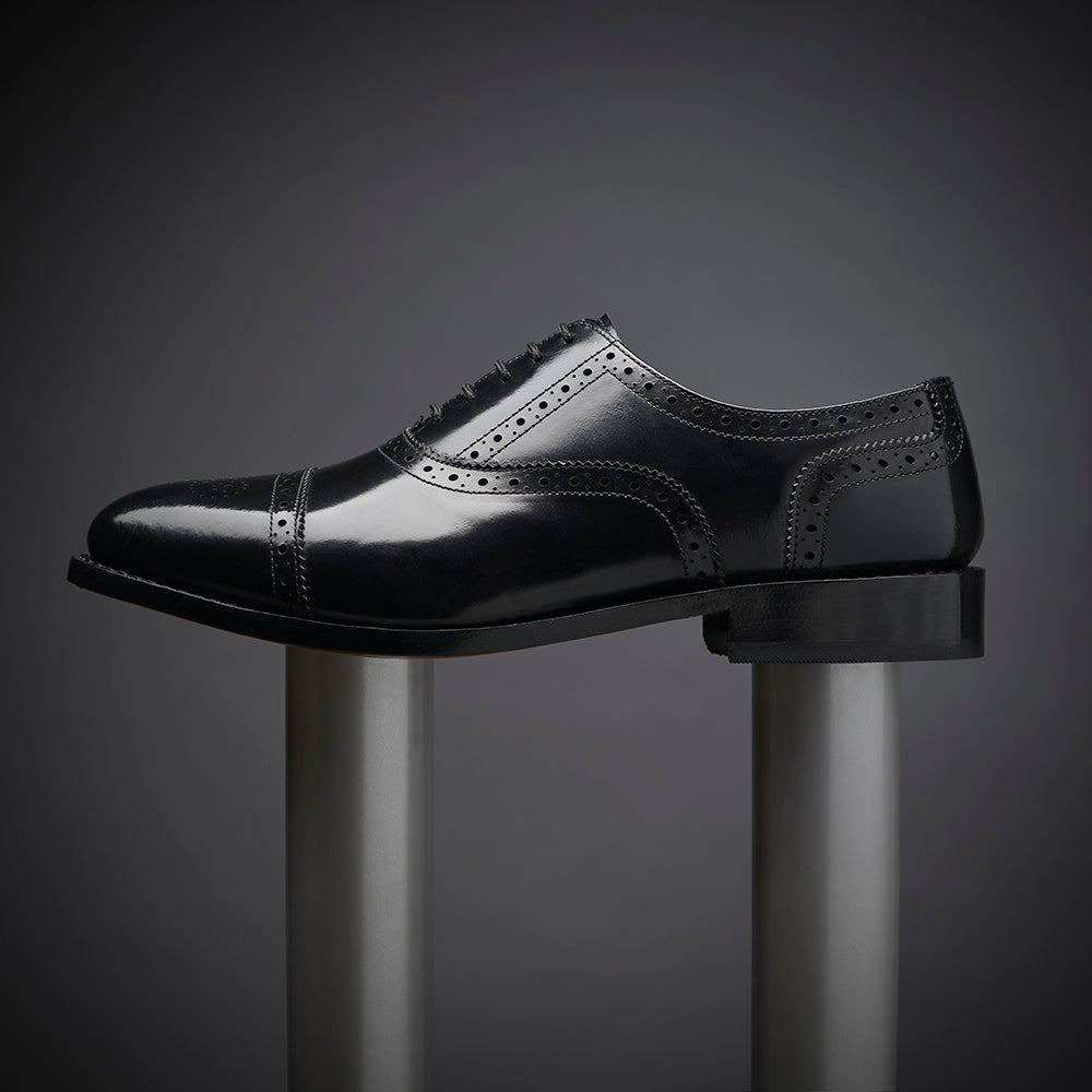 Oxford Shoe - Croc Burgundy – Samuel Windsor