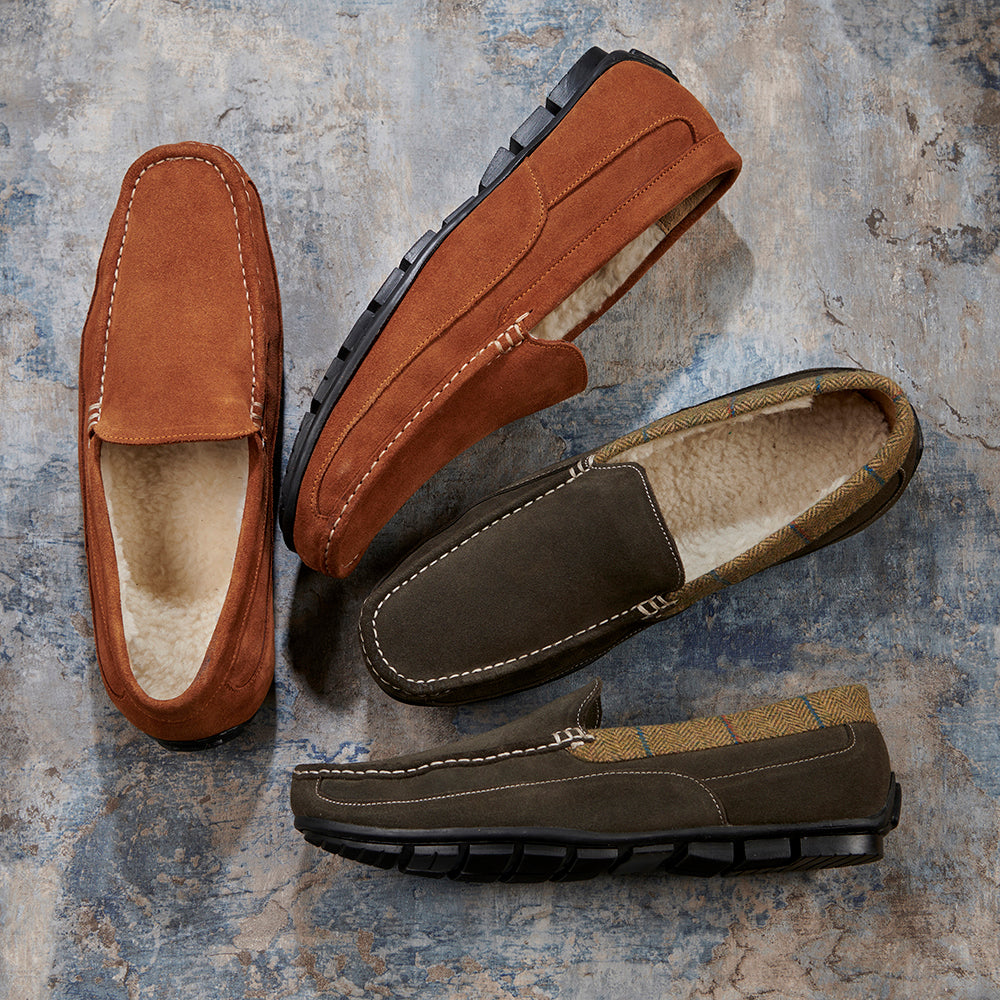 Suede Moccasin – Tweed