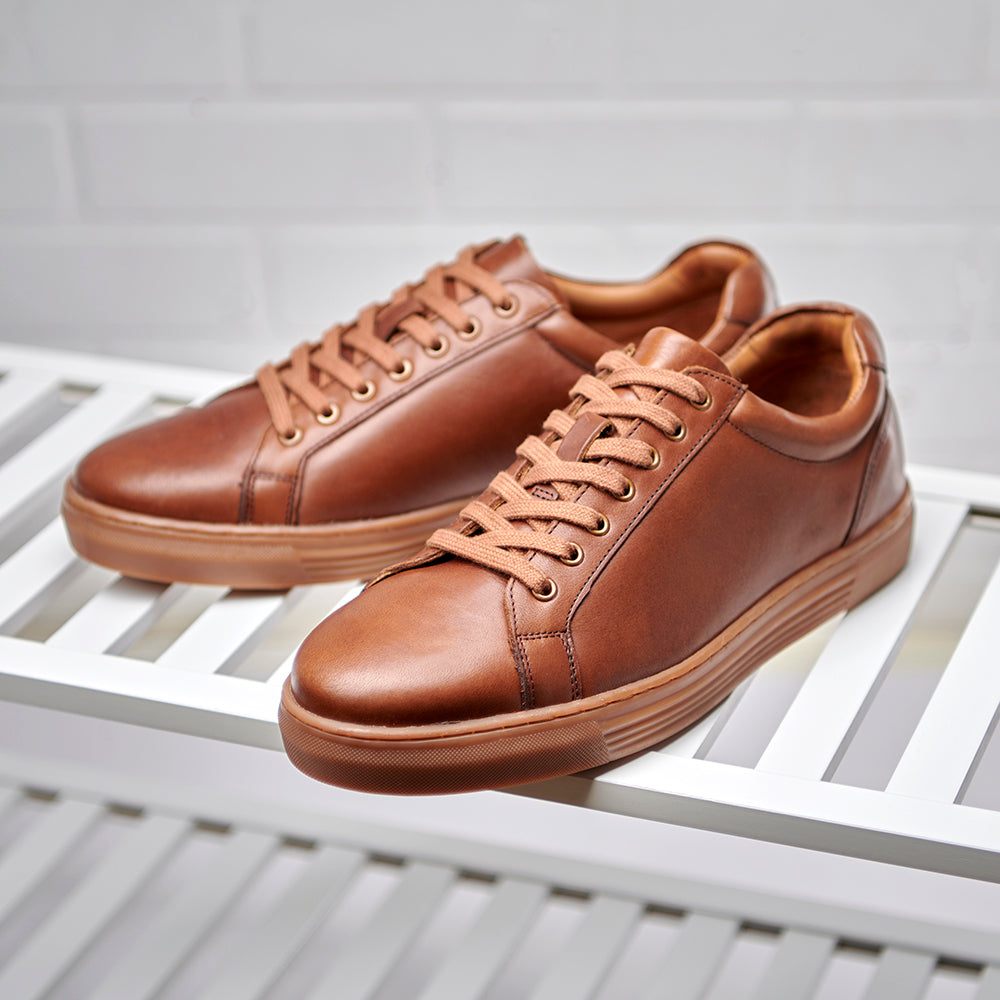Leather Trainer - Brown