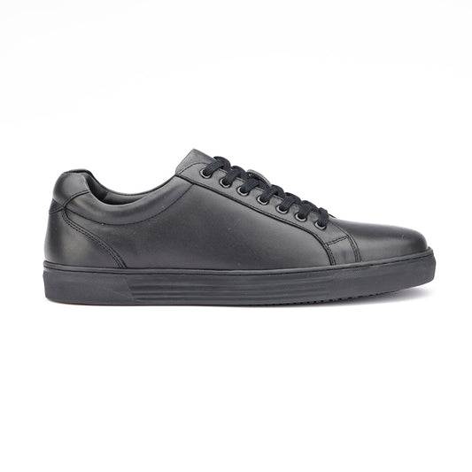 Leather Trainer - Black