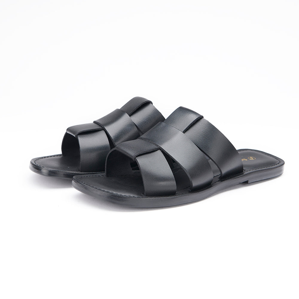 Leather Sandal - Black