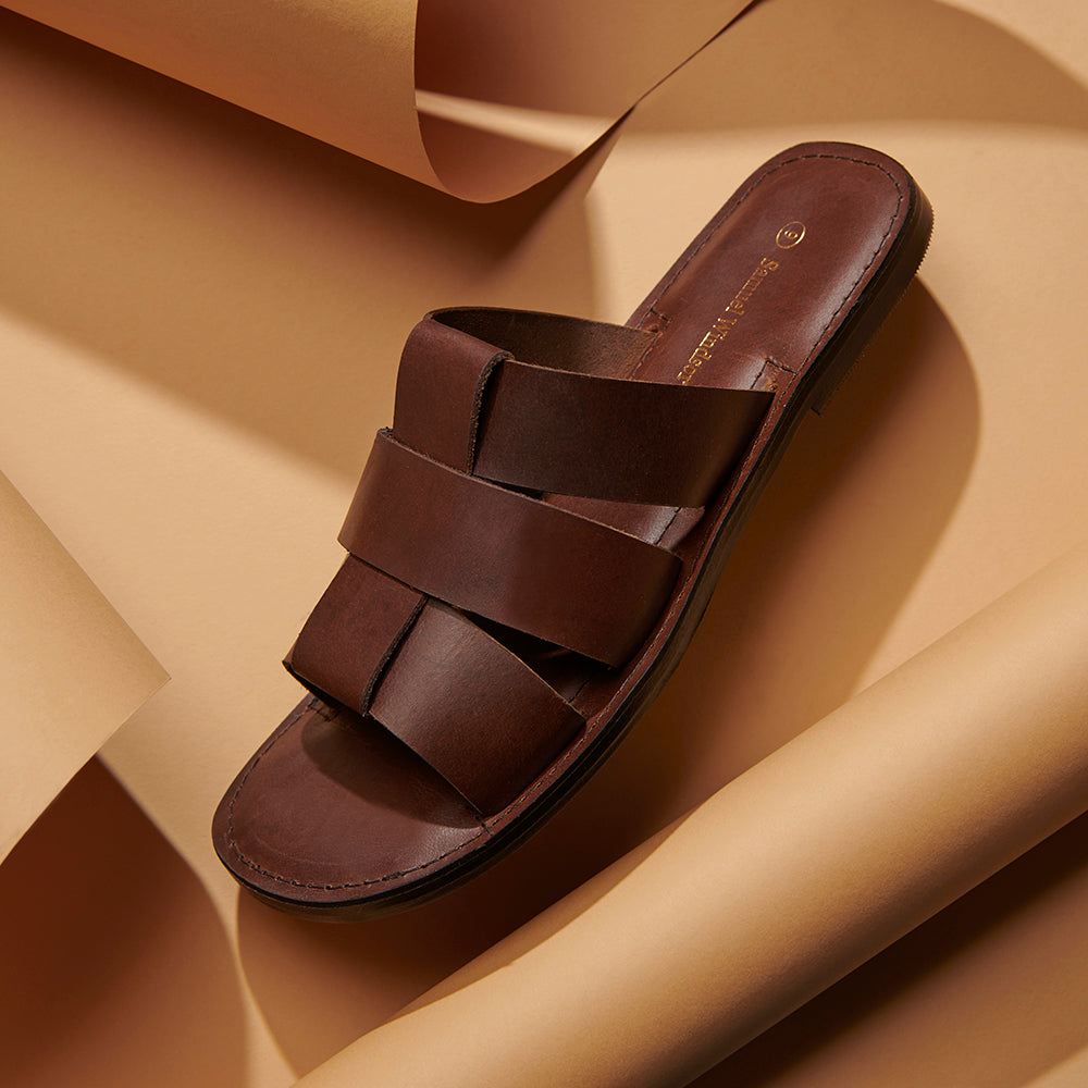 Leather Sandal - Brown